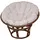 moebel-direkt-online Papasansessel Baumwolle/Polyester 100 x 60 x 100 cm Braun mit Kissen