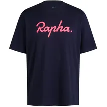 Rapha Cotton Logo kurzarm T-Shirt Blau XL