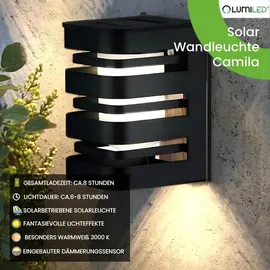 OEM Außenwandleuchte Kunststoff 14,8 cm inkl. Dämmerungssensor schwarz