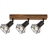 Rabalux Zeus 3x40 W quadratisch Holz
