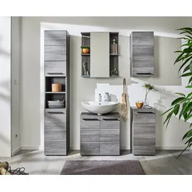 BASIC by Balculina Hängeschrank BASIC BY BALCULINA "Silver, Badezimmerschrank BxHxT 34x70x23", silber (rauchsilber), B:34cm H:70cm T:23cm, FSC-zertifizierter Holzwerkstoff, Schränke, Hängeschrank, Breite 34cm, Tür L/R monierbar, FSC-Mix 70%