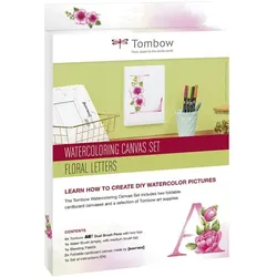 Tombow Malset »Florale Buchstaben« schwarz