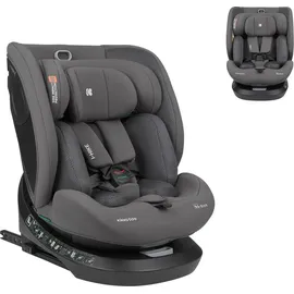 KIKKABOO i-Size Kindersitz i-Hike (40-150 cm) Isofix, 360° drehbar, verstellbar grau - Grau/Schwarz