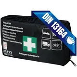 notlok Safety Work KFZ-Verbandtasche DIN 13164 - Verbandskasten Auto - Erste Hilfe Kasten Auto - Erste Hilfe Set Auto - Motorrad - Boot - Fahrrad - Schwarz -Wasserdicht - Verbandstasche (1 Stück)