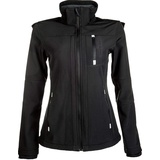 HKM 5273 Softshelljacke Sport, Damen Mädchen Jacke Regenjacke Kapuze, Schwarz L