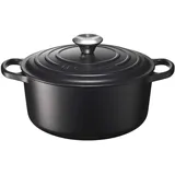 Le Creuset Signature Bräter 24 cm rund schwarz glänzend