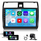 2G+32G CAMECHO Android 13 Autoradio für Suzuki Swift(2003-2010),Carplay Android Auto Mirror Link Wireless,10,1 Zoll Bildschirm 2 Din Autoradio mit Navi Bluetooth WiFi RDS SWC+Rückfahrkamera