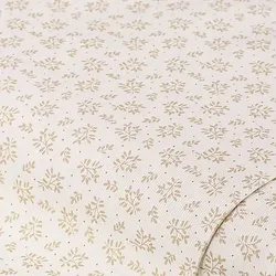 Baumwollstoff Kleine Zweige „Pia“, beige/weiß