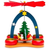 SIKORA Weihnachtspyramide P26 buntes Kinderzimmer für Teelichte H:19cm