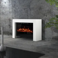 muenkel design bridge [moderner Optiflame Design Elektrokamin]: weiß (warm) - 1420 mm