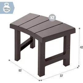 Intex PureSpa Beistelltisch braun 124 x 48 x 42 cm