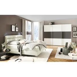 Möbel Kraft Boxspringbett 188 x 122 cm Grau