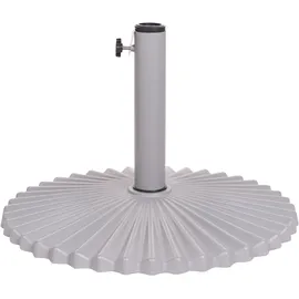 Beliani Schirmständer Metall 21 kg Grau