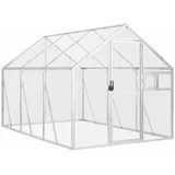 vidaXL Voliere, Vogelvoliere mit Wire Mesh Grids, Vogelkäfig für Außenbereich, Vogelhaus Papageienkäfig Papageienvoliere, Silbern Aluminium