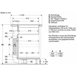 Siemens ED807HQ26E Induktionskochfeld mit Kochfeldabzug autark