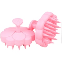 katmerio Kopfhaut Massagebürste für Nasses und Trockenes Haar Sanft Kopfmassage Bürste, Silikon Reinigung Haarbürste, perfekt für Entspannung Haarwaschbürste Haarwachstum Rosa