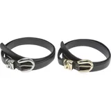 URBAN CLASSICS Synthetikgürtel "Urban Classics", S/M, schwarz (schwarz, gold, schwarz, silber), 100% Polyurethan, Gürtel