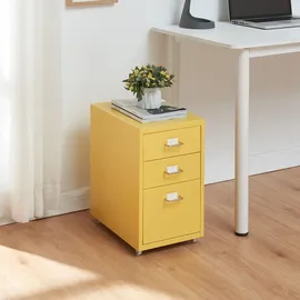 [en.casa] Kökar Schubladenschrank 48 x 28 x 41 cm Gelb