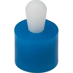 FEDERNDES SEITENDRUCKST. LEICHTE FEDERKRAFT D=6, D2=5,9, L1=3,7, KUNSTSTOFF BLAU, ABWEICHENDE STIFTFORM,