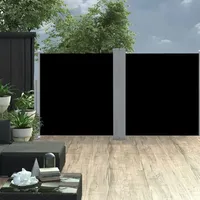 vidaXL Ausziehbare Seitenmarkise 120 x 600 cm schwarz