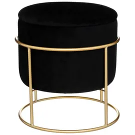 Atmosphera Créateur d'intérieur Sitzhocker rund Holz 1 Stk. Schwarz