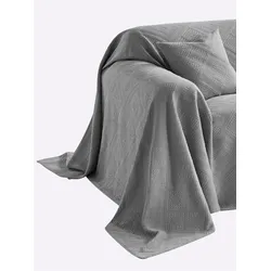 Tagesdecke PEREIRA DA CHUNA Gr. 1, grau, B:270cm L:160cm, 100% Baumwolle, Tagesdecken