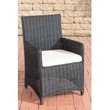 CLP Gartenstuhl Fontana 5mm 59 x 59 x 91 cm schwarz/cremeweiß