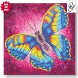 CRAFT Buddy Schmetterling, 18x18cm Crystal Art Card RACHEL FROUD