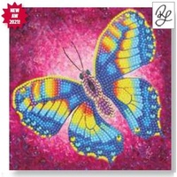 CRAFT Buddy Schmetterling, 18x18cm Crystal Art Card RACHEL FROUD
