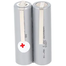 AccuCell Rasiererakku NiMH 2,4V 2200mAh ersetzt z.B. den originalen Akkutyp 138 10609