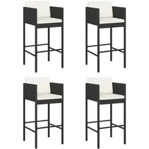 vidaXL Gartenstuhl 51 x 51 x 36 cm schwarz 4 St.