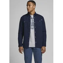 JACK & JONES Sheridan Langarmhemd Dark Navy / Slim Fit L