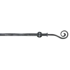 GARESA Gardinenstange GARESA "ESPERANCA", schwarz, L:160cm Ø:16mm, Metall, Gardinenstangen, rustikale Vorhanggarnitur, verlängerbar, Eisen, Endk. Spirale