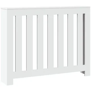 vidaXL Heizkörperverkleidung Weiß 104x20x82 cm Holzwerkstoff