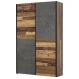 Forte Ozula Schwebetürenschrank 120 x 190,5 x 42 cm grau
