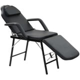 DOTMALL Massageliege Kosmetikliege Therapieliege Tragbar Kunstleder 185×78×76 cm schwarz