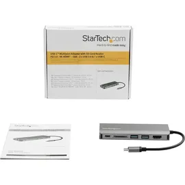 Startech StarTech.com USB C Multiport Adapter - USB-C Travel Dock to 4K HDMI - SD - 2xA 1xC - PD 3.0 - Docking station