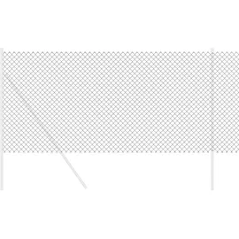vidaXL Maschendrahtzaun 2100 x 140 cm Grau/Stahl