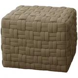 Svita Poppy Hocker Sitzpouf geflochten Sitzhocker Fußhocker für Sessel -