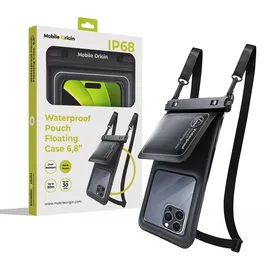 mobile origin Waterproof Floating Case with Small Pouch 6.8" black/white