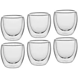 Mäser Kaffeeglas, Transparent, Glas, 6-teilig, 180 ml, doppelwandig, Kaffee & Tee, Tassen, Latte Macchiato Gläser