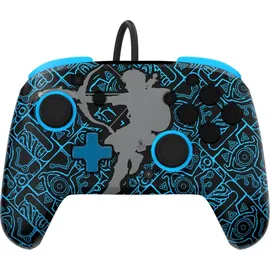 PDP Rematch Wired Controller Glow in the Dark Blau Nintendo Switch