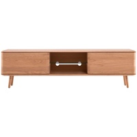 WHITEOAK Lowboard Malin, Eichenholz, Push-to-Open Funktion, verschiedene Farbvarianten braun