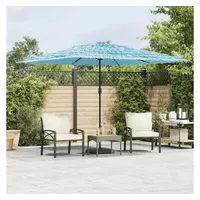 VidaXL Sonnenschirm mit Stahlmast Blau 290x290x238 cm