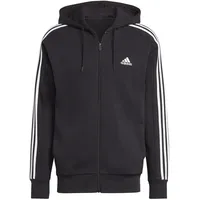 Adidas Essentials French Terry 3-Streifen Kapuzenjacke Black / White S