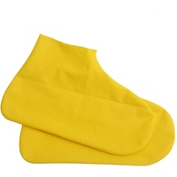 Tragbarer Silikon Schuhüberzug Wasserdicht Überschuhe wiederverwendbar Regenschutz für Schuhe für Herren Damen Kinder Regenüberschuhe (Gelb, L (38-46))