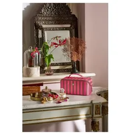 Pip Studio Cyrille Cosmetic Bag Medium Stripe Pink 23.5x11x5x22cm