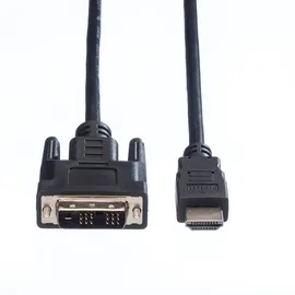 Value DVI (18+1) ST - HDMI ST, schwarz, 1 m