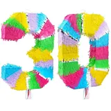 Pinata Zahl 30 bunt pastell