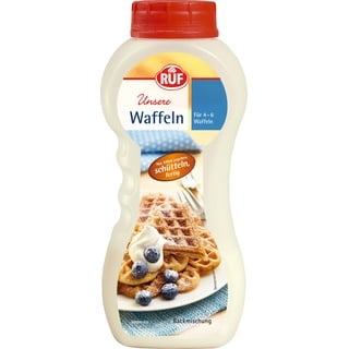 RUF Waffeln im Shaker, Mischung für Waffelteig ergibt 4-6 Waffeln aus dem Waffeleisen, zu der Waffelteig Mischung nur Milch hinzufügen, 220g